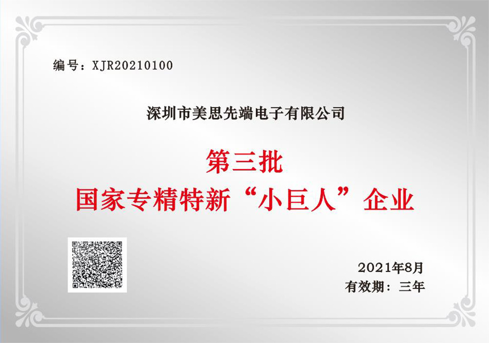 国家专精特新“小巨人”