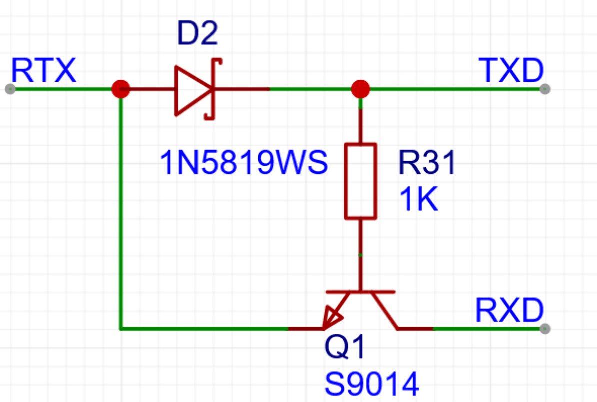 电平不一致，串口单线半双工转换电路